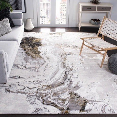 Safavieh Amelia 10'-0" x 14'-0" Rug in Grey / Gold