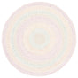 Safavieh Braided 3'-0" x 3'-0" Rug in Pink / Sage