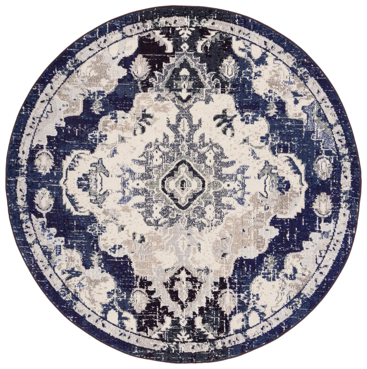 Safavieh Madison 6'-7" x 6'-7" Rug in Black Purple / Beige