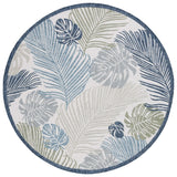 Safavieh Courtyard 6'-7" x 6'-7" Rug in Beige / Green Blue