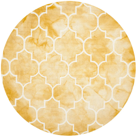 Safavieh Dip Dye 7'-0" x 7'-0" Rug in Gold / Ivory