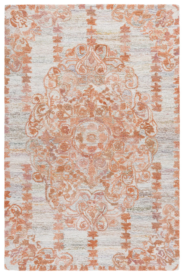 Safavieh Marquee 4'-0" x 6'-0" Rug in Orange / Beige