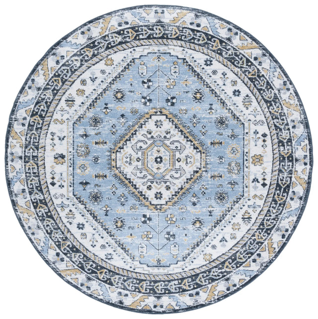 Safavieh Bayside 6'-7" x 6'-7" Rug in Blue / Navy