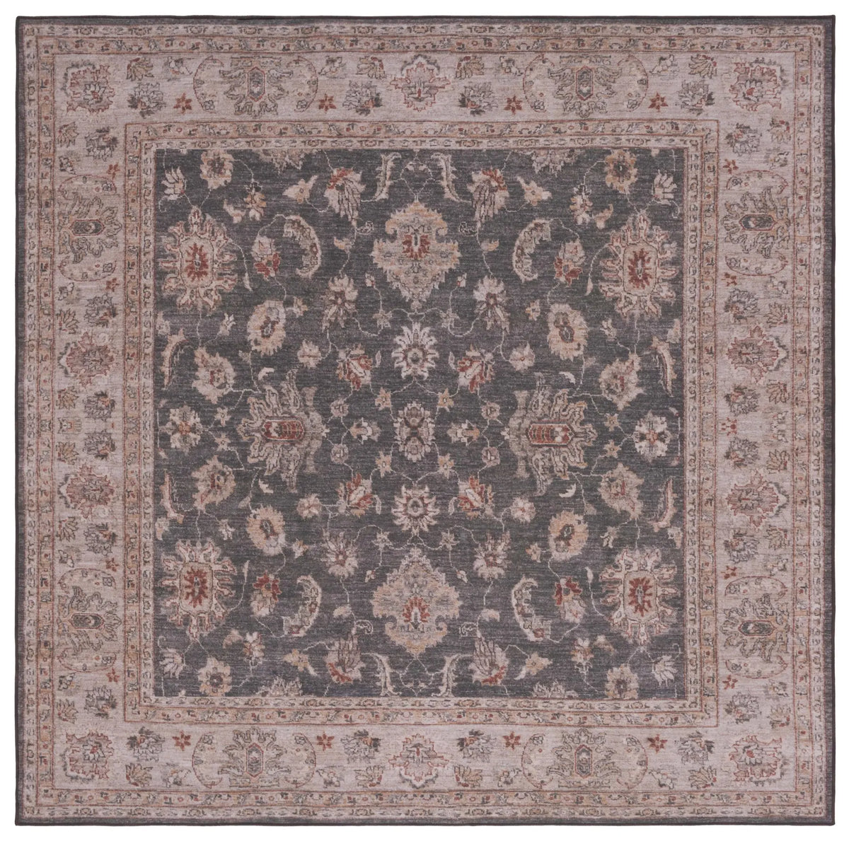 Safavieh Tucson 6'-0" x 6'-0" Rug in Dark Grey / Beige