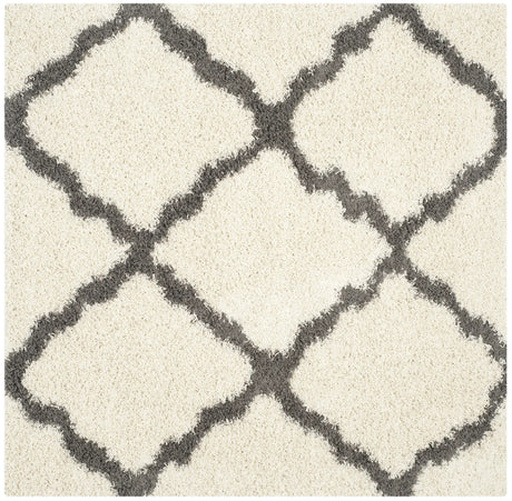 Safavieh Sgd-Dallas Shag 6'-0" x 6'-0" Rug in Ivory / Dark Grey