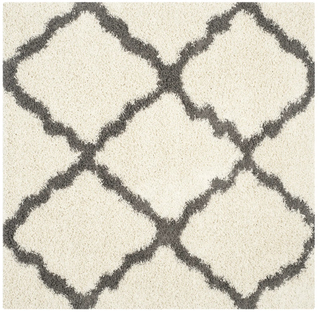 Safavieh Sgd-Dallas Shag 6'-0" x 6'-0" Rug in Ivory / Dark Grey
