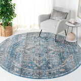 Safavieh Vintage Persian 6'-7" x 6'-7" Rug in Navy / Ivory