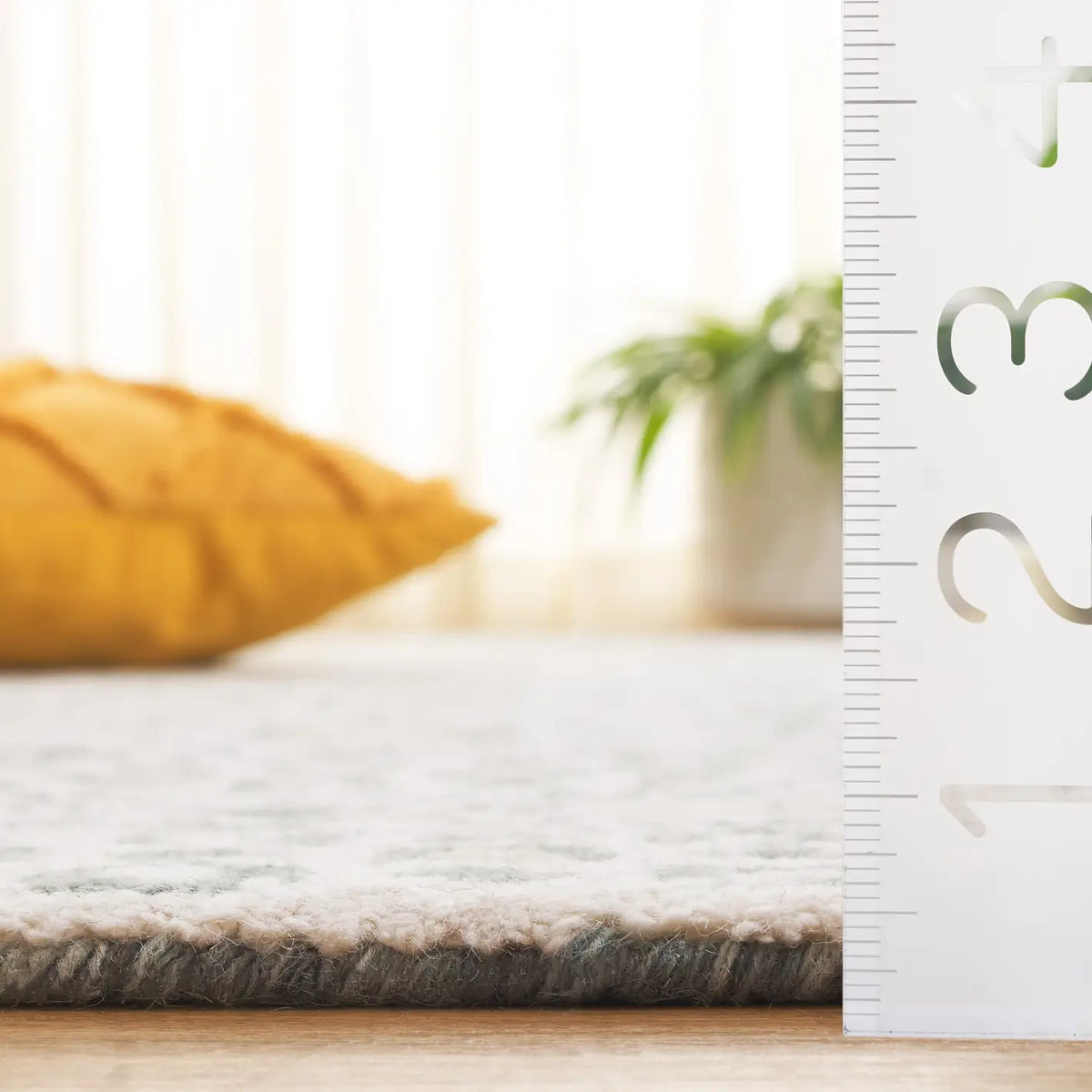 Safavieh Micro-Loop 4'-0" x 6'-0" Rug in Ivory / Grey