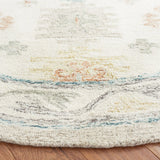 Safavieh Micro-Loop 6'-0" x 6'-0" Rug in Ivory / Blue