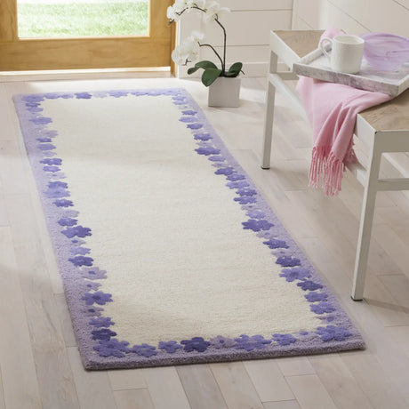 Safavieh Safavieh Kids 2'-3" x 7'-0" Rug in Ivory / Lavander