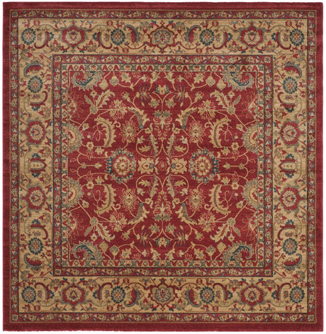 Safavieh Mahal 6'-7" x 6'-7" Rug in Red / Natural