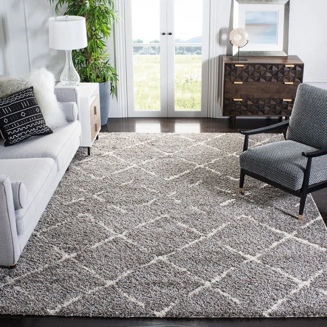 Safavieh Arizona Shag 10'-0" x 14'-0" Rug in Brown / Ivory