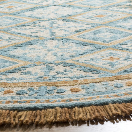 Safavieh Blossom 6'-0" x 6'-0" Rug in Ivory / Teal