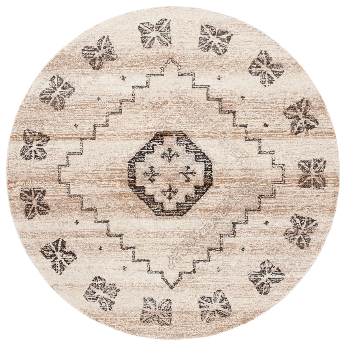 Safavieh Ebony 6'-0" x 6'-0" Rug in Gold / Beige