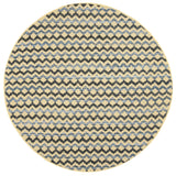 Safavieh Montauk 6'-0" x 6'-0" Rug in Gold / Blue/Black
