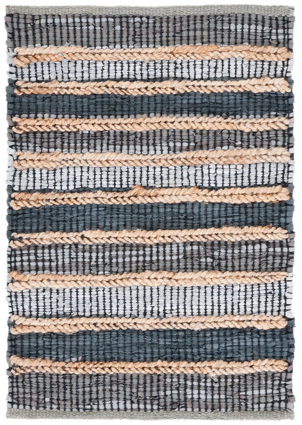 Safavieh Vintage Leather 2'-0" x 3'-0" Rug in Grey / Natural