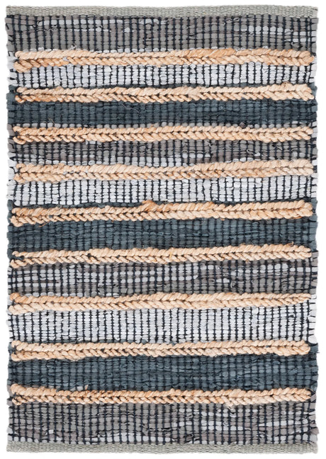 Safavieh Vintage Leather 2'-0" x 3'-0" Rug in Grey / Natural