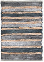 Safavieh Vintage Leather 2'-0" x 3'-0" Rug in Grey / Natural