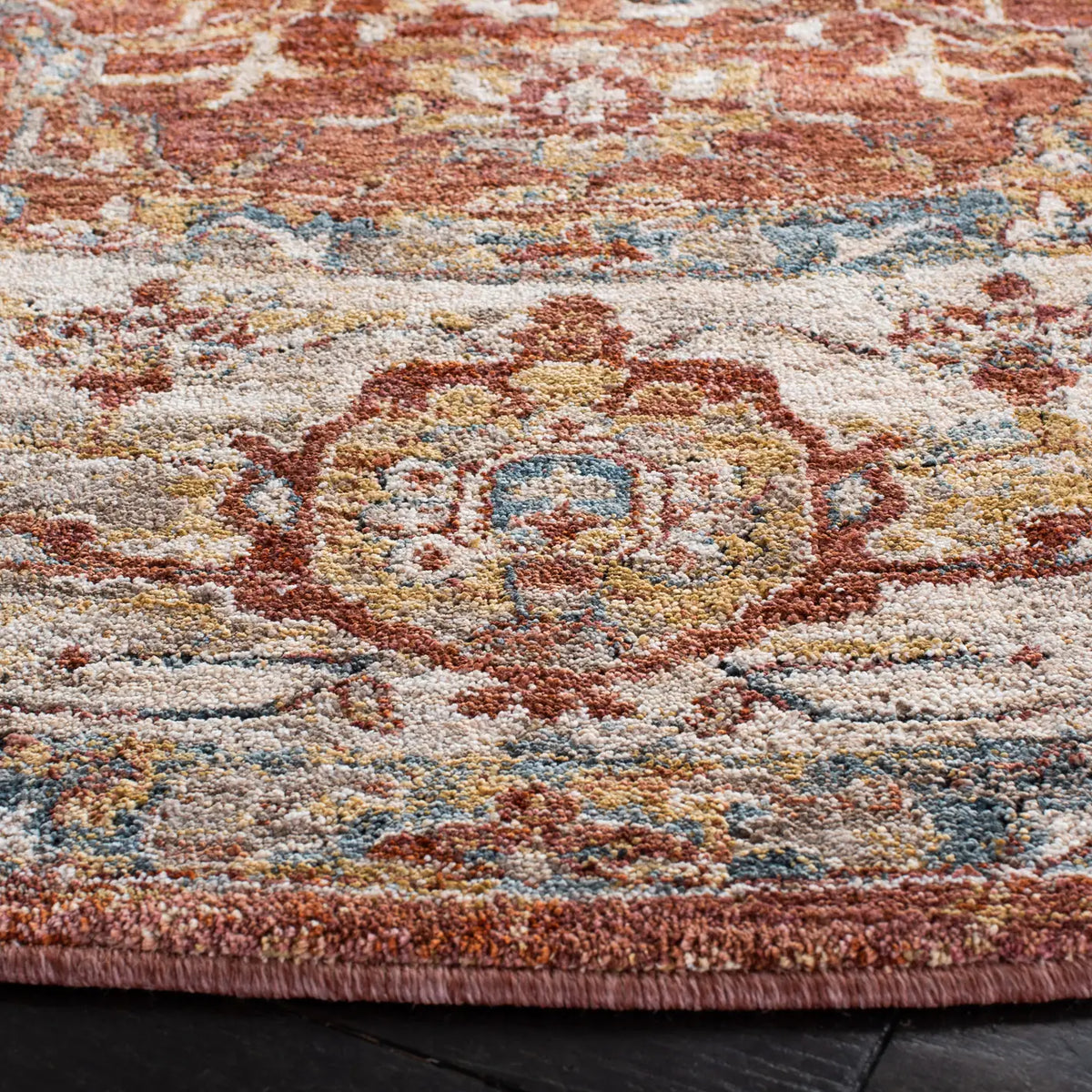 Safavieh Valencia 6'-4" x 6'-4" Rug in Rust / Beige