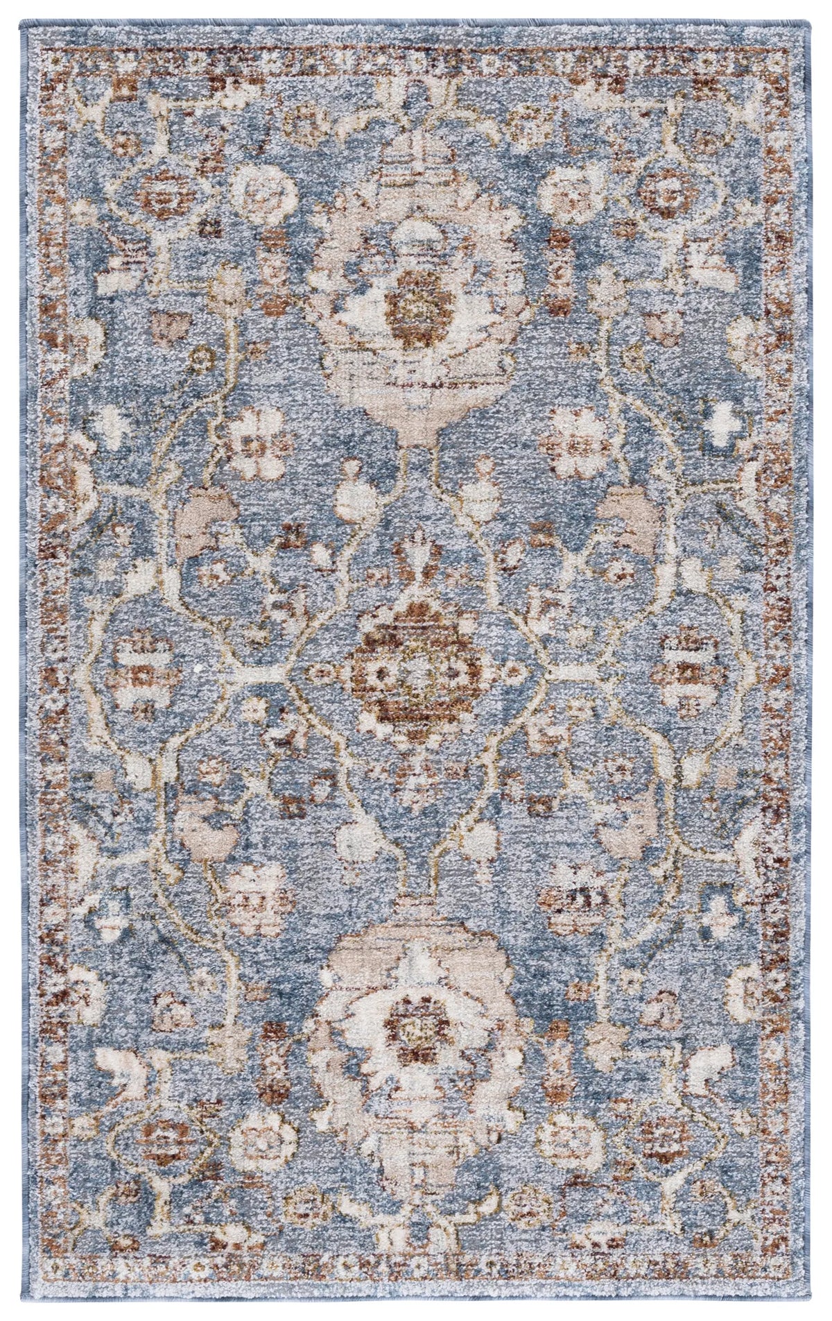 Safavieh Heirloom 700 2'-6" x 4'-0" Rug in Grey / Blue Rust
