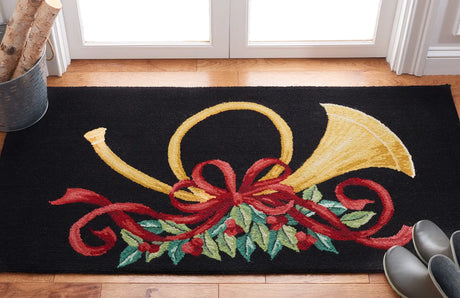 Safavieh Vintage Posters 2'-6" x 5'-0" Rug in Black / Multi