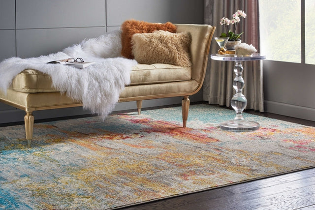 Nourison Celestial CES02 Machine Made Sealife Rug