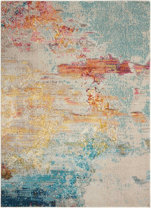 Nourison Celestial CES02 Machine Made Sealife Rug