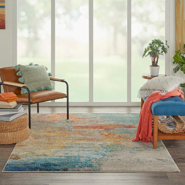 Nourison Celestial CES02 Machine Made Sealife Rug