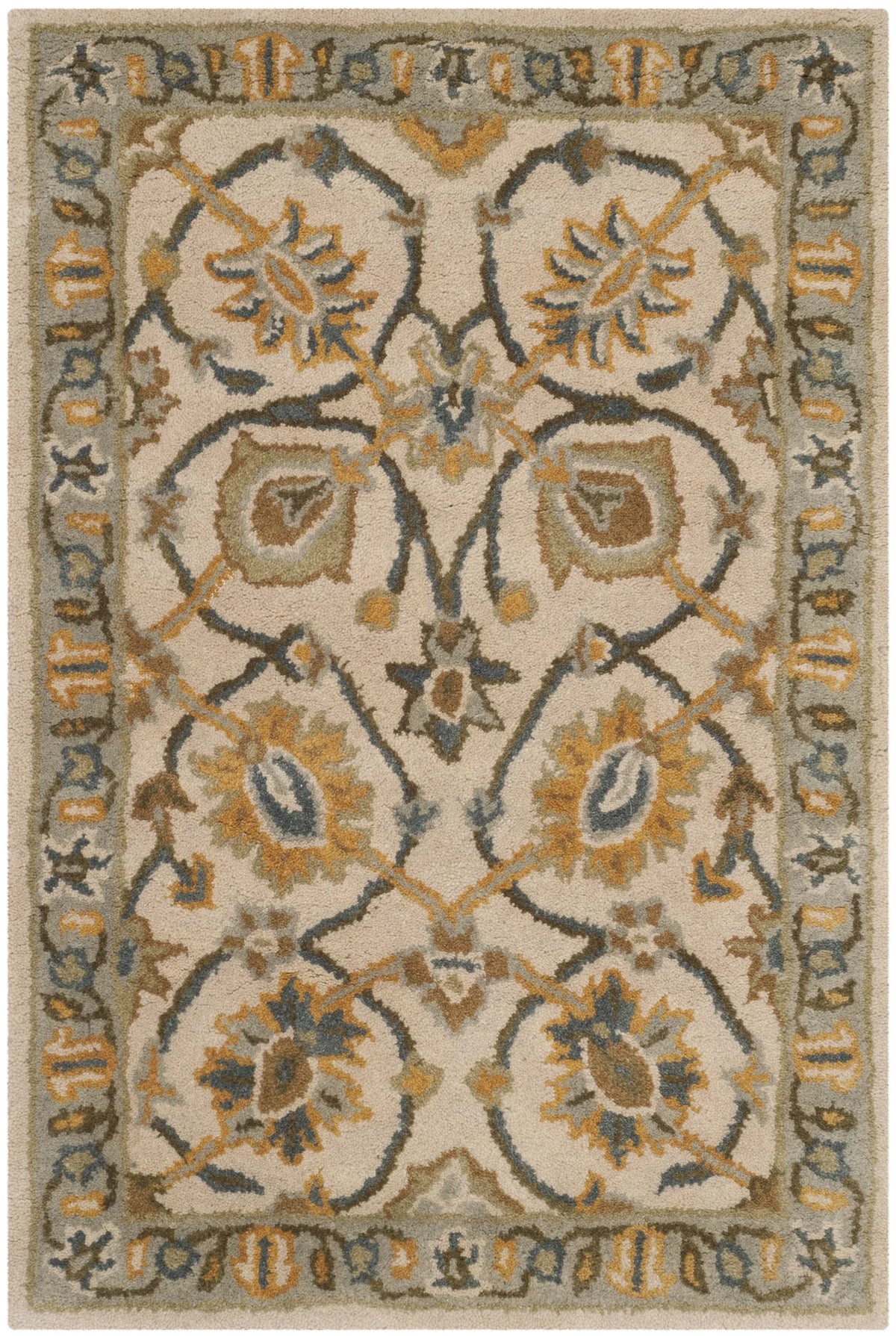 Safavieh Classic 2'-0" x 3'-0" Rug in Ivory / Light Blue