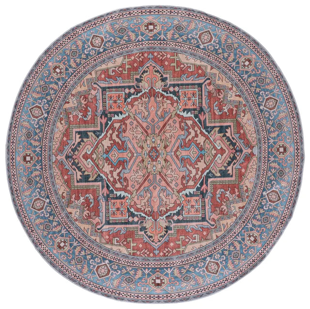 Safavieh Arizona 6'-0" x 6'-0" Rug in Rust / Blue