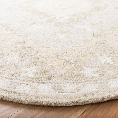 Safavieh Micro-Loop 5'-0" x 5'-0" Rug in Beige / Grey