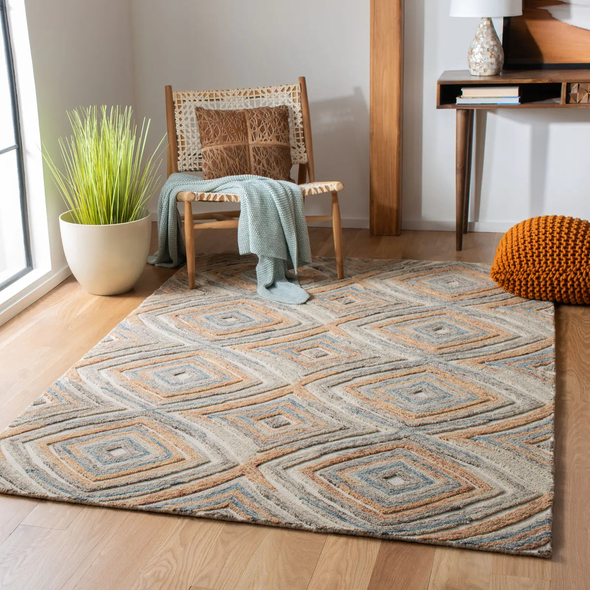 Safavieh Kilim 5'-0" x 8'-0" Rug in Sage / Gold