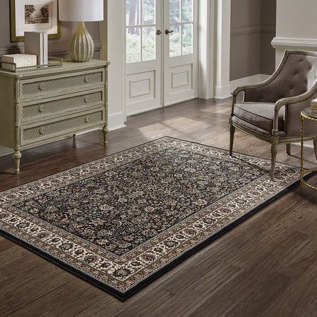 Oriental Weavers Sphinx Ariana 213k8 Black / Ivory Rugs - room scene