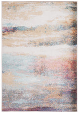 Safavieh Phoenix 500 4'-5" x 6'-5" Rug in Rust Blue / Ivory