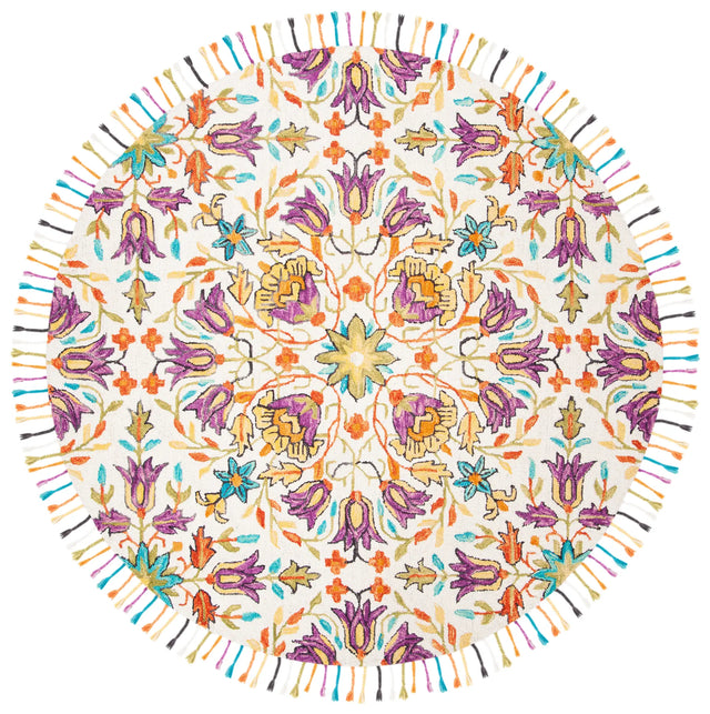 Safavieh Aspen 7'-0" x 7'-0" Rug in Ivory / Purple
