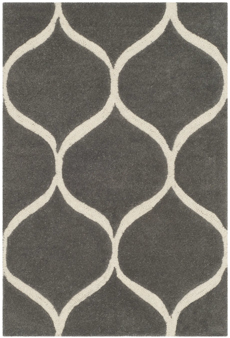 Safavieh Cambridge 2'-0" x 3'-0" Rug in Dark Grey / Ivory