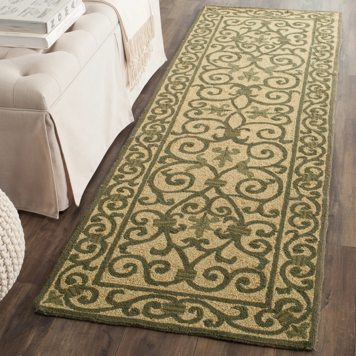 Safavieh Chelsea 2'-6" x 12'-0" Rug in Yellow / Light Green
