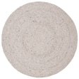 Safavieh Braided 3'-0" x 3'-0" Rug in Light Grey