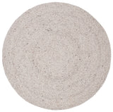 Safavieh Braided 3'-0" x 3'-0" Rug in Light Grey