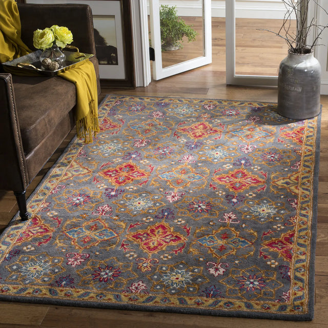 Safavieh Heritage 5'-0" x 8'-0" Rug in Charcoal / Multi