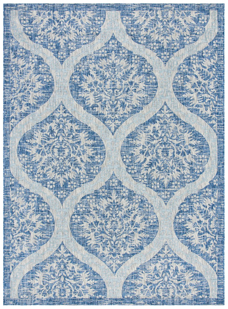 Safavieh Courtyard 6'-7" x 9'-6" Rug in Navy / Grey