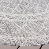 Safavieh Courtyard 6'-7" x 6'-7" Rug in Light Grey / Dark Grey