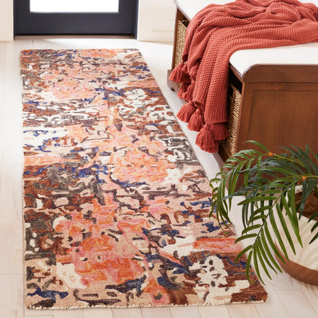 Safavieh Blossom 2'-3" x 8'-0" Rug in Pink / Ivory