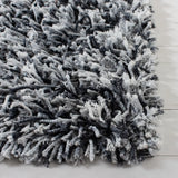 Safavieh Rio Shag 4'-0" x 6'-0" Rug in Black / Ivory