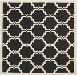 Safavieh Courtyard 5'-3" x 5'-3" Rug in Black / Beige