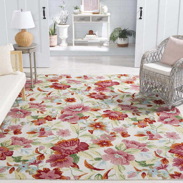 Safavieh Easy Care 8'-0" x 10'-0" Rug in Ivory / Red