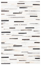 Safavieh Studio Leather 3'-0" x 5'-0" Rug in Ivory / Grey