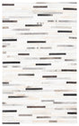 Safavieh Studio Leather 3'-0" x 5'-0" Rug in Ivory / Grey