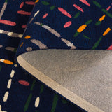 Safavieh Metro 4'-0" x 6'-0" Rug in Navy / Pink