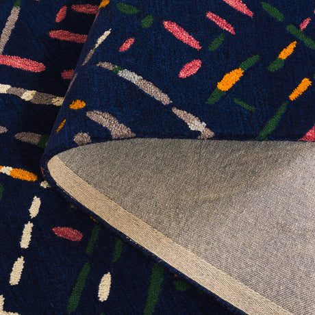 Safavieh Metro 4'-0" x 6'-0" Rug in Navy / Pink